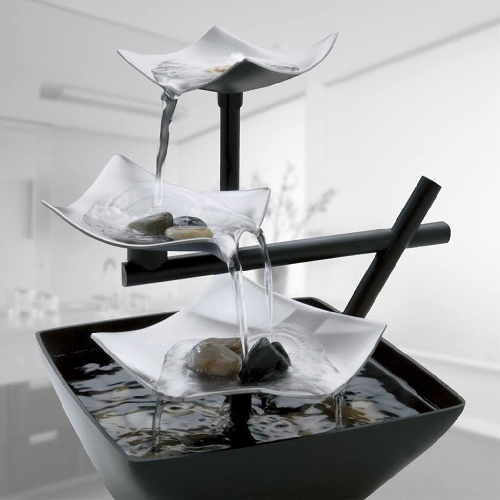 Minimalist Water Fountains Waterfall Fountain Tabletop Water Fountain Flowing Water Waterfall Feng Shui Indoor Home Decoration