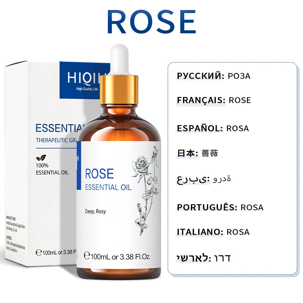 HIQILI 100ML Jasmine Essential Oils ,100% Pure Nature for Aromatherapy | Used for Diffuser,Humidifier,Massage | Fragrance DIY