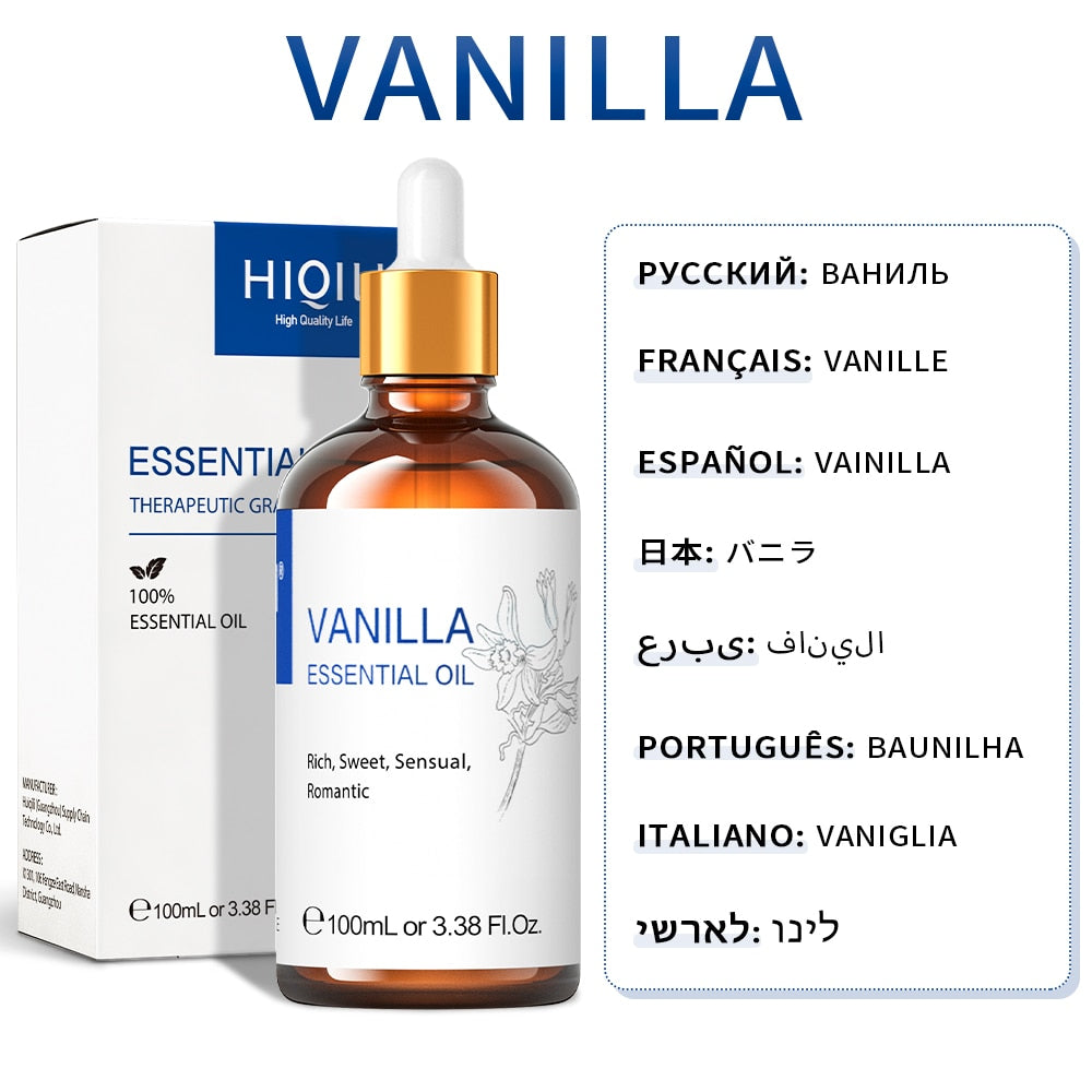HIQILI 100ML Jasmine Essential Oils ,100% Pure Nature for Aromatherapy | Used for Diffuser,Humidifier,Massage | Fragrance DIY