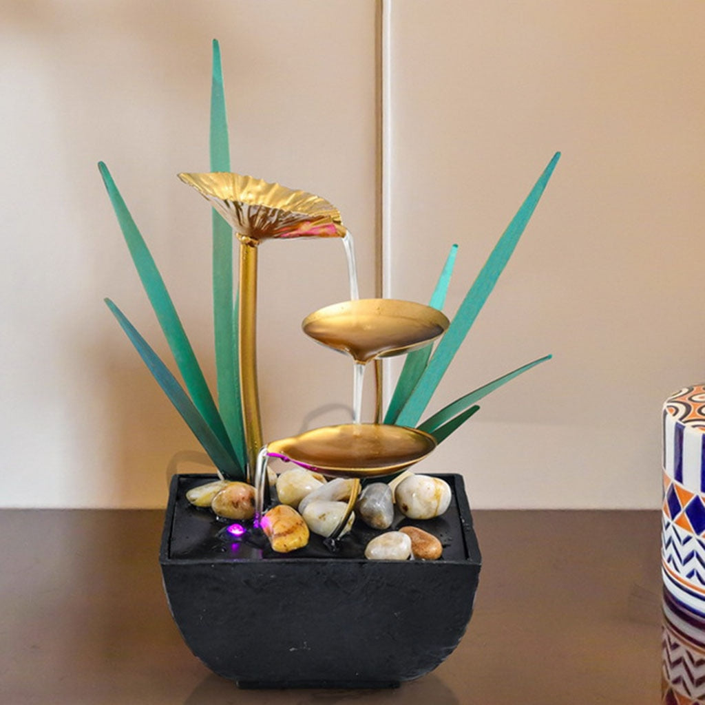 Minimalist Water Fountains Waterfall Fountain Tabletop Water Fountain Flowing Water Waterfall Feng Shui Indoor Home Decoration