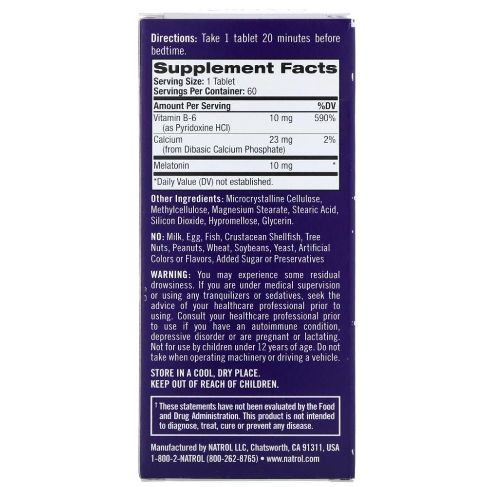 2 bottles Natrol Advanced Sleep Melatonin 10 mg 60 Tablets Calcium Vitamin Fall Asleep Faster Stay Asleep Longer FREE SHIPPING