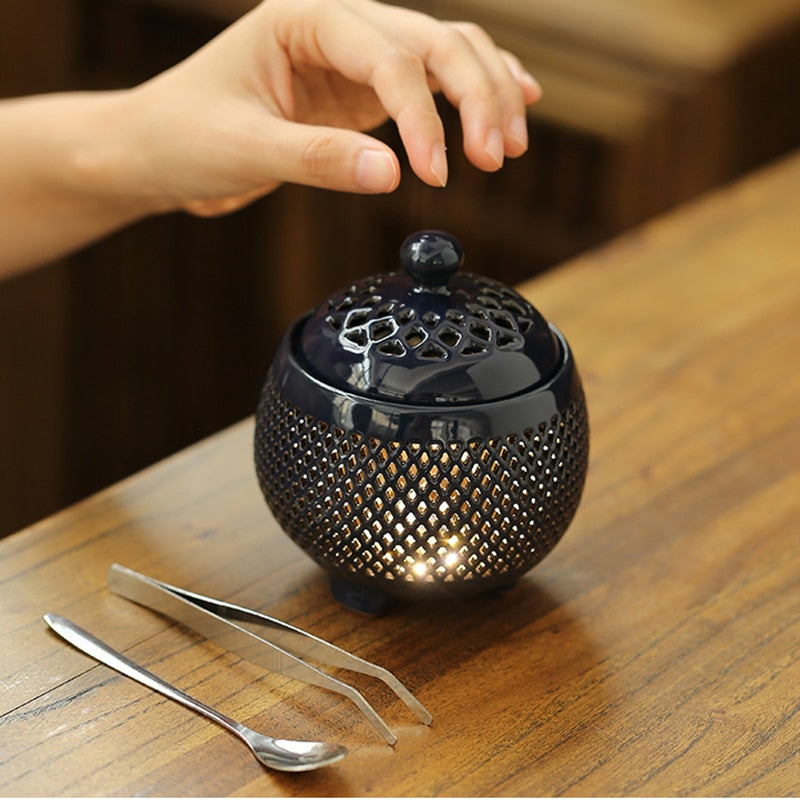 Electric Incense Burner Essential Oil Burner Mosquito Coil Holder Ceramic Aroma Home Fragrance Sandalwood Quemador De Incienso