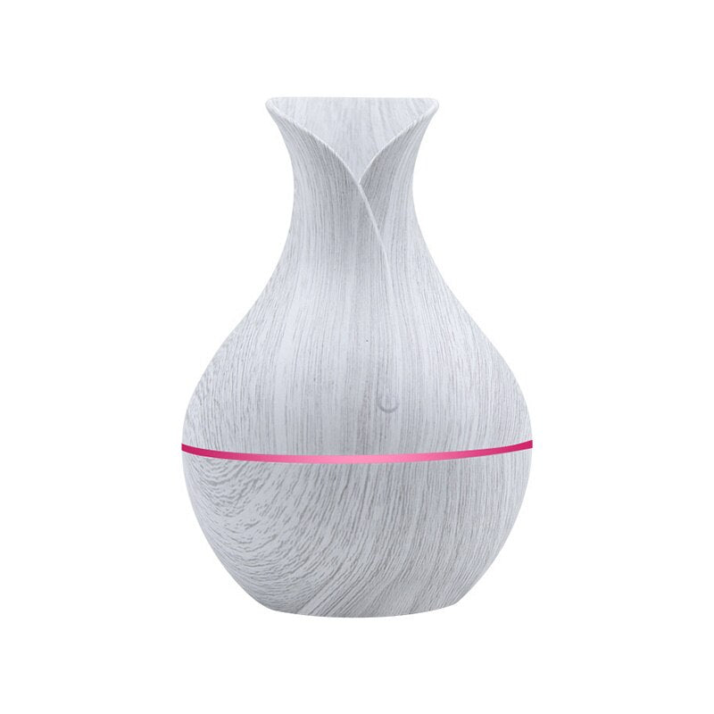 Creative Vase Humidifier Wood Grain Usb Mini Colorful Lamp Office Air Humidifier Essential Oil Diffuse Ball Aroma Diffuser