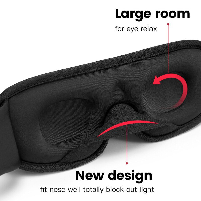 3D Sleeping Mask For Eyes Soft Sleeping Aid Eye Mask Block Out Light Sleep Mask Eyeshade Night Breathable Sleepmasker