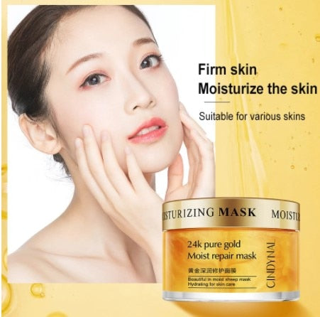 Face Cream Crystal Collagen Anti-Wrinkle 24k Gold Serum Cream Sleeping Mask Whitening Facial Cream Moisturizing Anti-aging 120g
