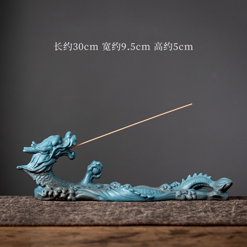 Retro Vertical Incense Burner Buddha Heart Sutra Dragon Phoenix Pillar Metal Incense Stick Home Office Ceremony Decoration