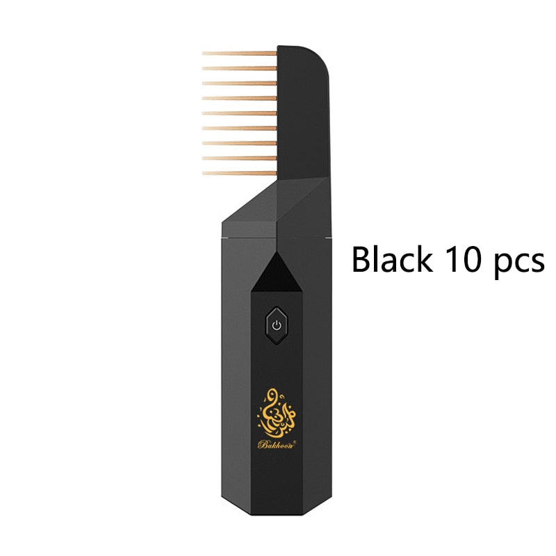 Arabic Incense Burner Electronic Portable Comb Bakhoor Ramadan Muslim Dukhoon Aroma Diffuser USB Rechargeable Oud Burning Holder