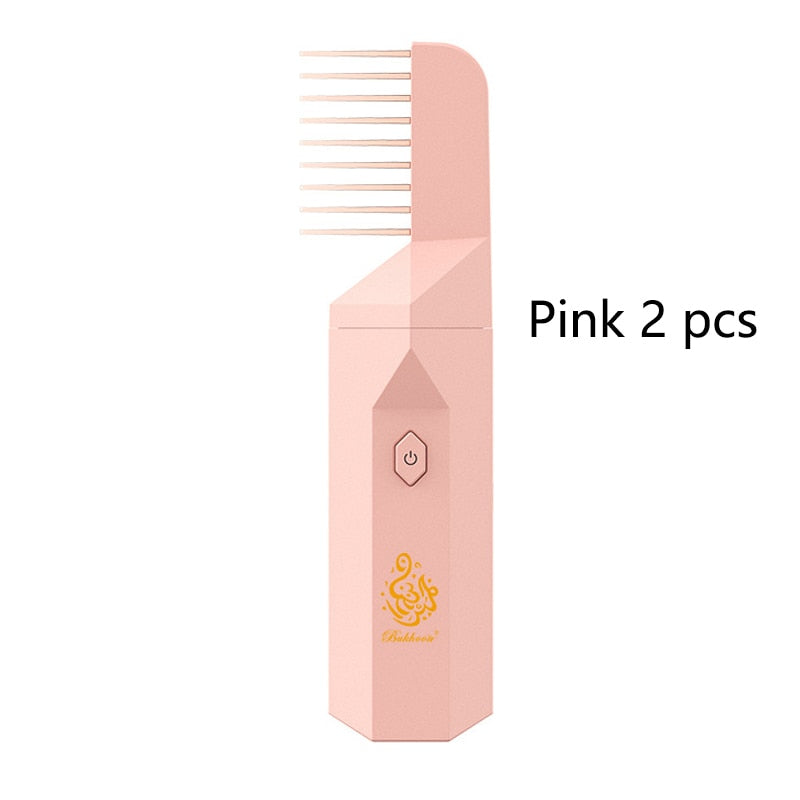 Arabic Incense Burner Electronic Portable Comb Bakhoor Ramadan Muslim Dukhoon Aroma Diffuser USB Rechargeable Oud Burning Holder