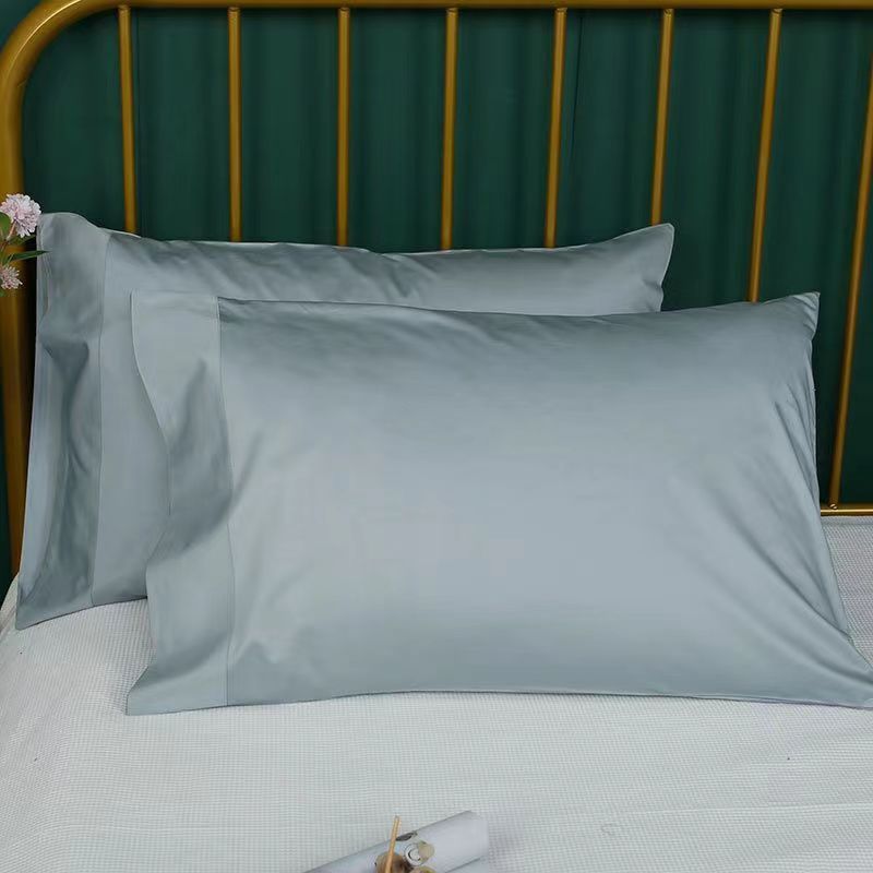 2Pcs Pillowcases 80s Cotton Satin Pillow Cover Envelope Style Solid Color Hotel High Quality Bedding Home Textiles 50x90cm
