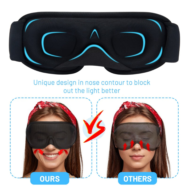3D Sleeping Mask For Eyes Soft Sleeping Aid Eye Mask Block Out Light Sleep Mask Eyeshade Night Breathable Sleepmasker