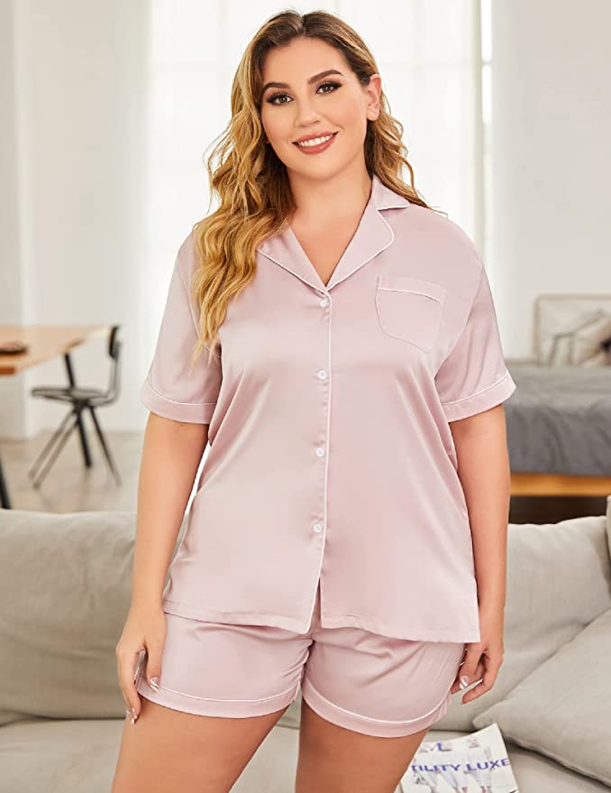 Silk Pajamas for Women Home Suit Heart Embroidered Pyjamas Pj Set Satin Nightwear Sleepwear 2020 Pijama Verano Mujer