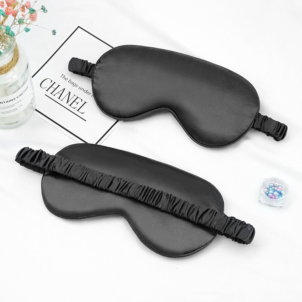 Sleeping Mask Silk Eye Night Mask Sleep Band Aid Eyes Cover Sort Patches For Women Blindfold Health Breathing Relax Nap Bandage