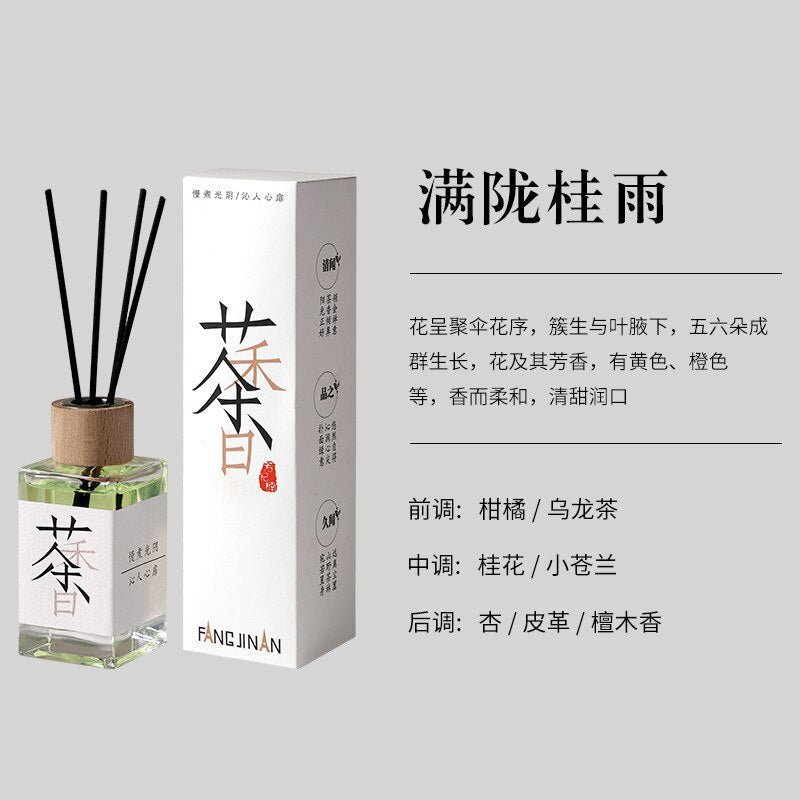 Tea Reed Diffuser Essential Oil Domestic Toilet Fragrance Hotel Ornaments Wholesale Air Freshing Agent Deodorant Aromatherapy