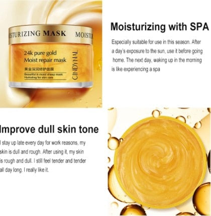 Face Cream Crystal Collagen Anti-Wrinkle 24k Gold Serum Cream Sleeping Mask Whitening Facial Cream Moisturizing Anti-aging 120g