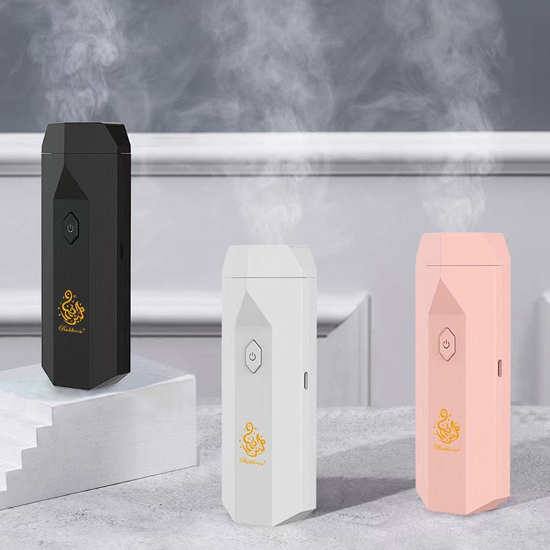 Arabic Incense Burner Electronic Portable Comb Bakhoor Ramadan Muslim Dukhoon Aroma Diffuser USB Rechargeable Oud Burning Holder