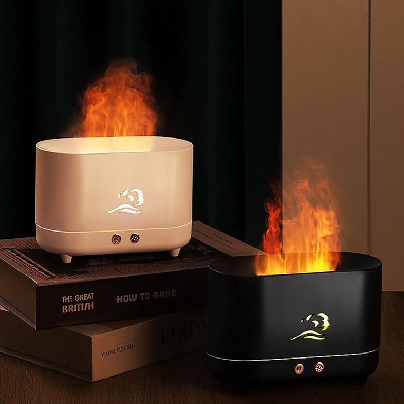 Flame Humidifier Essential Oil Diffuser Simulation Flame USB Ultrasonic Humidifier Aromatherapy Flame Lamp Difusor Home Office