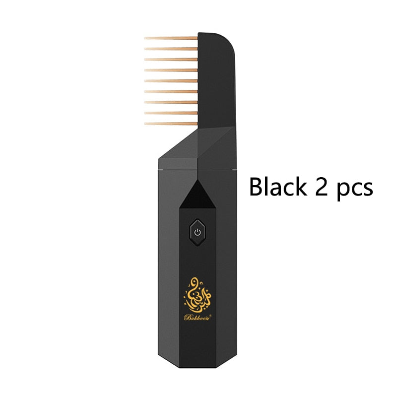 Arabic Incense Burner Electronic Portable Comb Bakhoor Ramadan Muslim Dukhoon Aroma Diffuser USB Rechargeable Oud Burning Holder