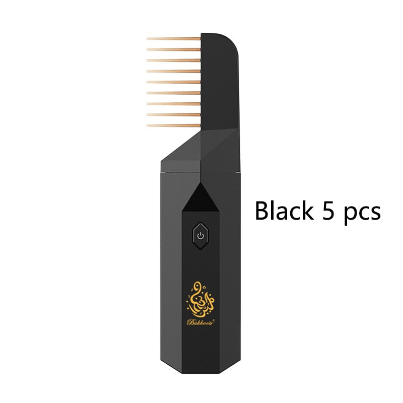 Arabic Incense Burner Electronic Portable Comb Bakhoor Ramadan Muslim Dukhoon Aroma Diffuser USB Rechargeable Oud Burning Holder