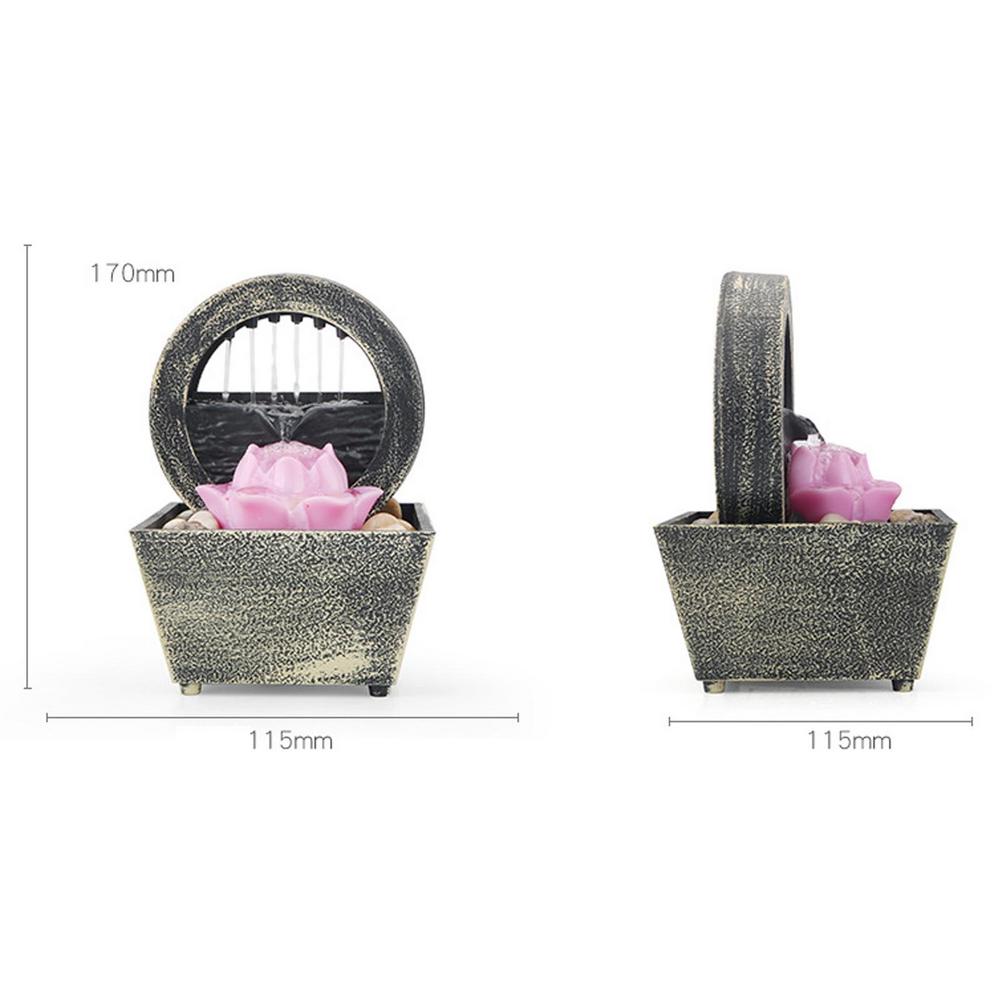 Fountain Waterfall Living Room Office Desktop Small Fountain Flowing Water Ornaments, Feng Shui Landscape Decor Ornaments