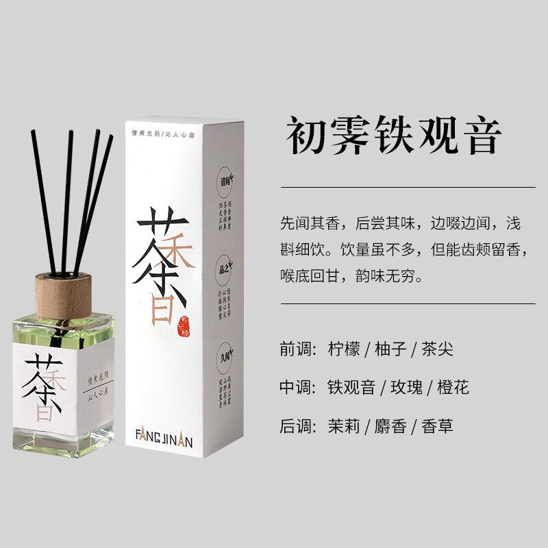 Tea Reed Diffuser Essential Oil Domestic Toilet Fragrance Hotel Ornaments Wholesale Air Freshing Agent Deodorant Aromatherapy