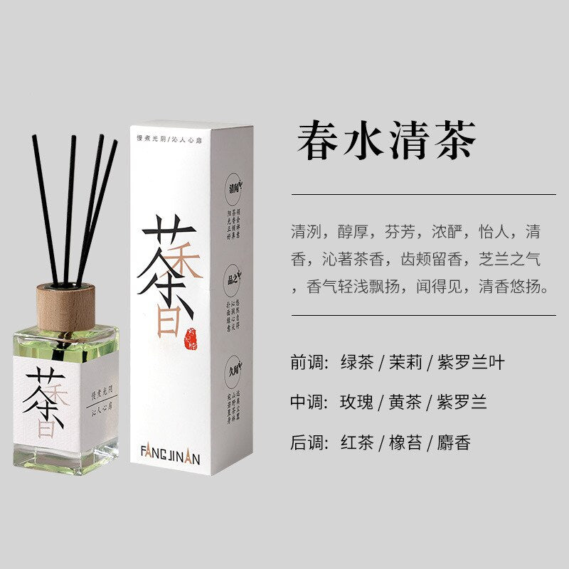 Tea Reed Diffuser Essential Oil Domestic Toilet Fragrance Hotel Ornaments Wholesale Air Freshing Agent Deodorant Aromatherapy